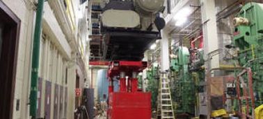1,000 ton water cooled chiller installed on 3rd story mezzanine
