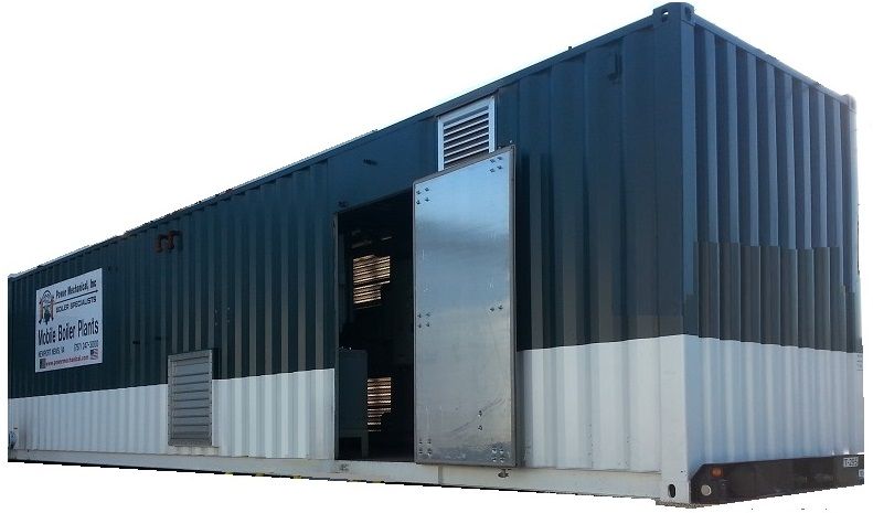 350 HP mobile boiler room for rent