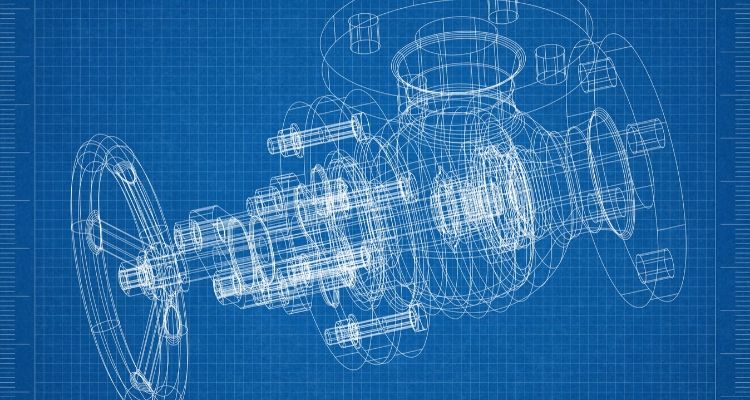 Blueprint of a Valve and It's Components