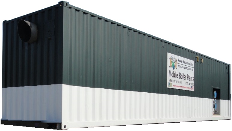 200 HP mobile boiler room for rent
