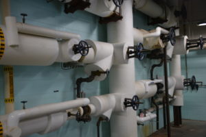 Pipes and Valves in Engine Room 