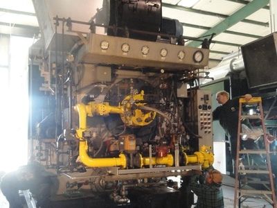 trailer mounted watertube 75000 PPH boiler being prepared for rental
