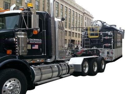 trailer mounted watertube 75000 PPH boiler installed