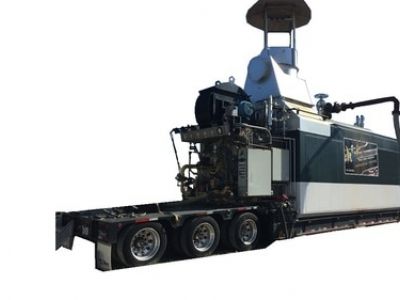 trailer mounted watertube 60000 PPH boiler installed