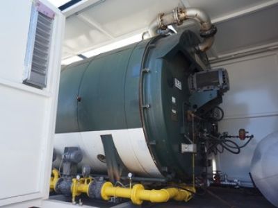 800 HP trailer mounted boiler low NOx burner